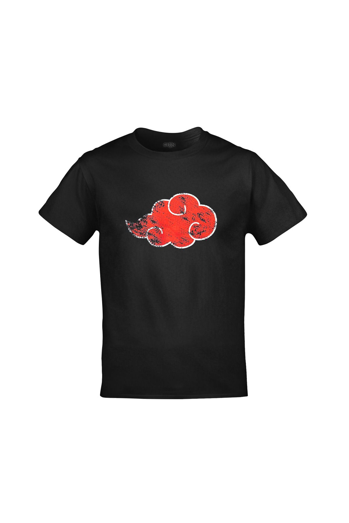 Naruto Uchiha Itachi Akatsuki Ön Arka Baskılı Unisex Siyah Tshirt