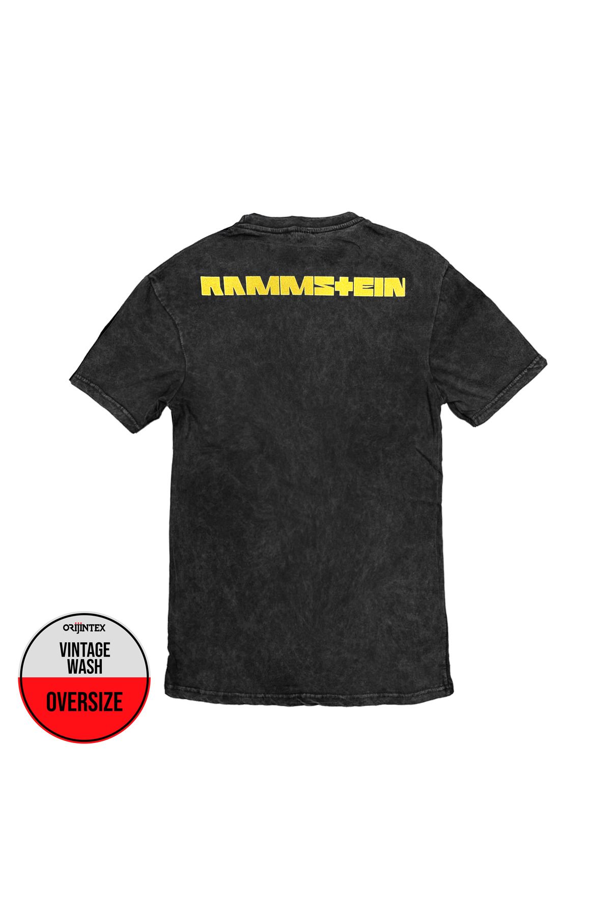 Rammstein Sehnsucht Ön Arka Baskılı Yıkamalı Oversize Vintage Tshirt