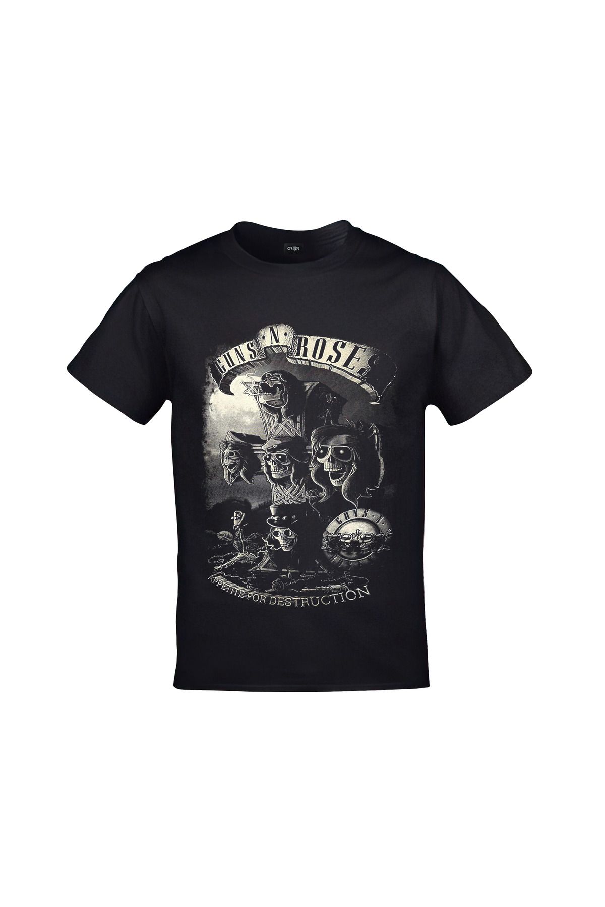 Guns N Roses Appetite for Destruction Baskılı Unisex Siyah Tshirt