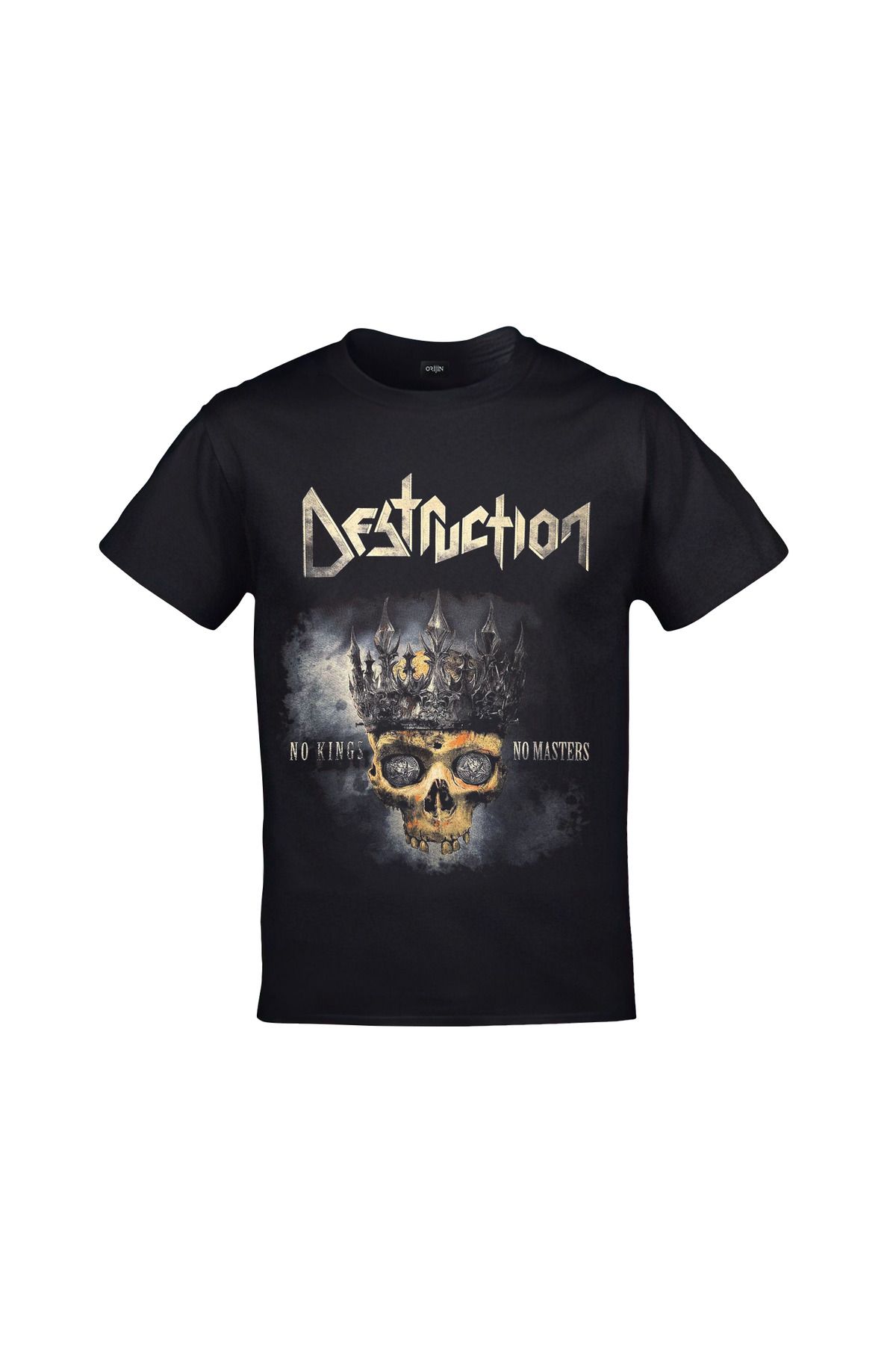 Destruction No Kings No Masters Ön Arka Baskılı Siyah Tshirt