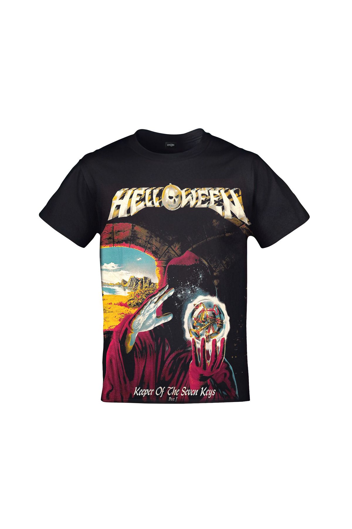 Helloween Keeper of the Seven Keys Baskılı Unisex Siyah Tshirt