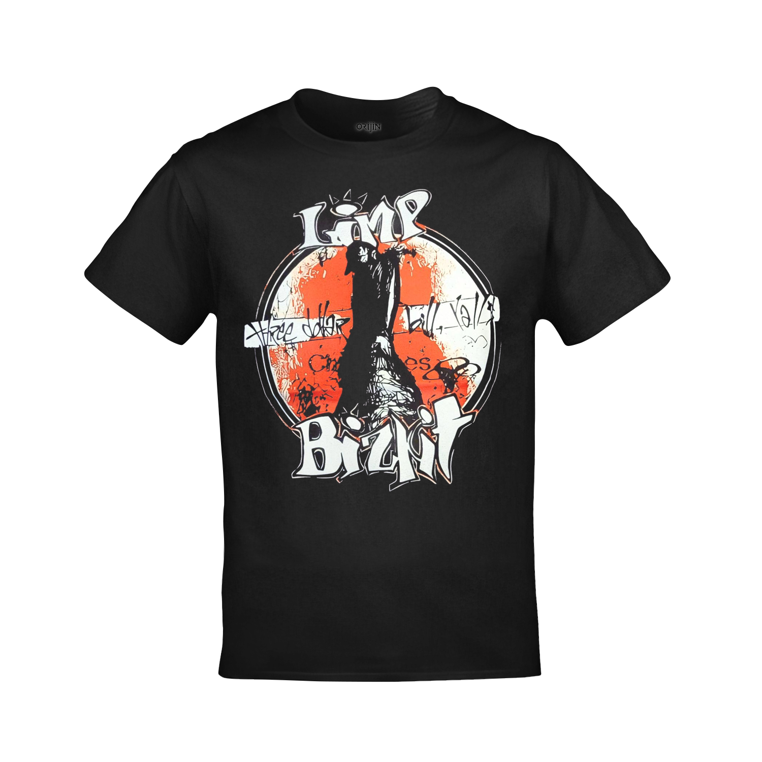 Limp Bizkit Three Dollar Bill Yall Ön Arka Baskılı Unisex Siyah Tshirt