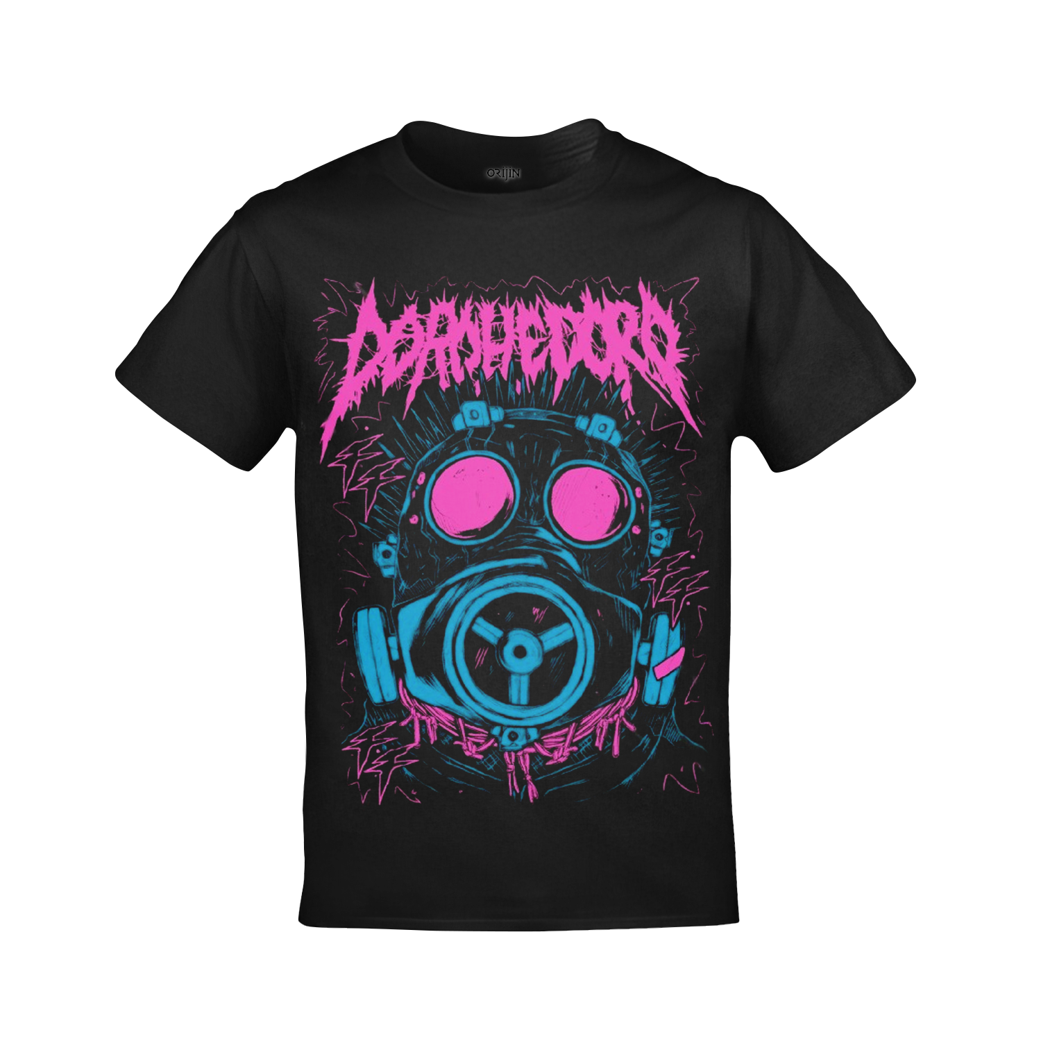 Dorohedoro Kaiman Mask Baskılı Unisex Siyah Tshirt