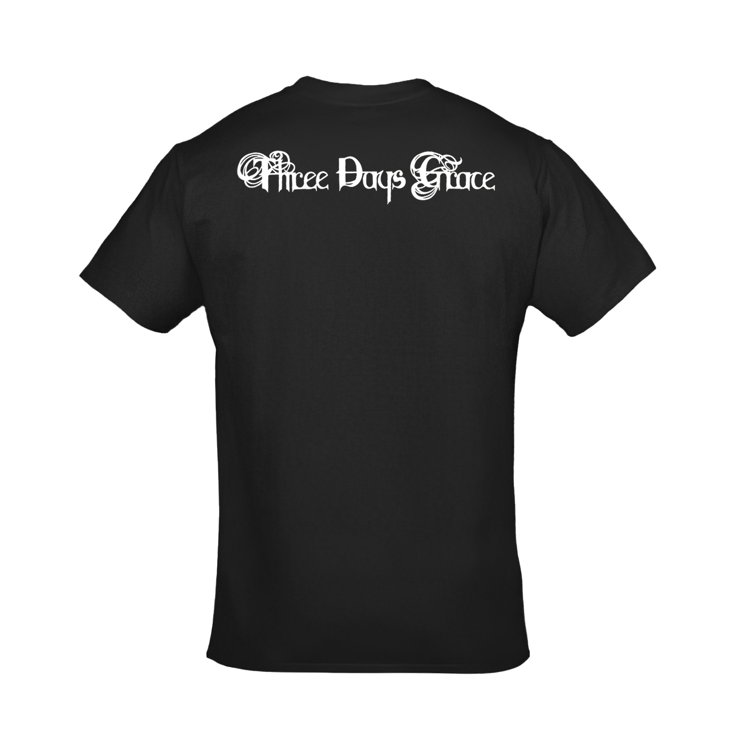 Three Days Grace One X Ön Arka Baskılı Unisex Siyah Tshirt