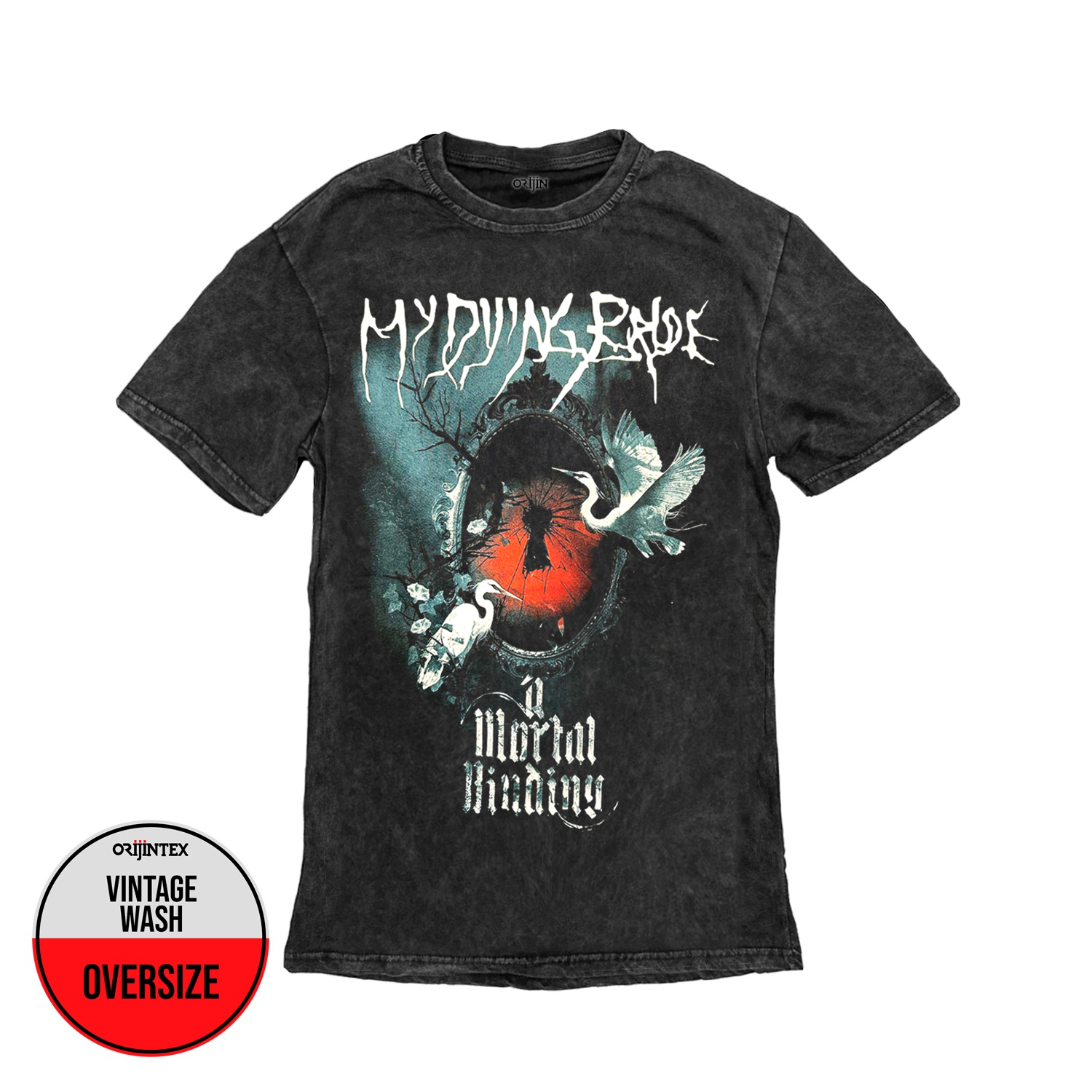 My Dying Bride A Mortal Binding Ön Arka Baskılı Yıkamalı Oversize Vintage Tshirt