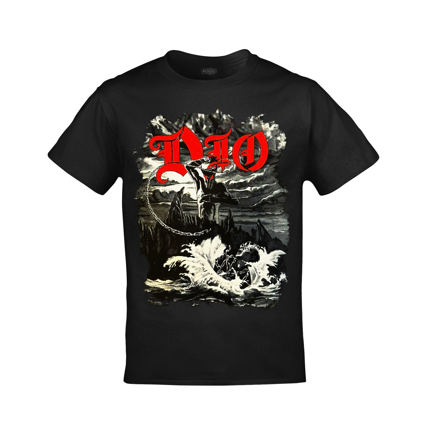 Dio Holy Diver Ön Arka Baskılı Unisex Siyah Tshirt