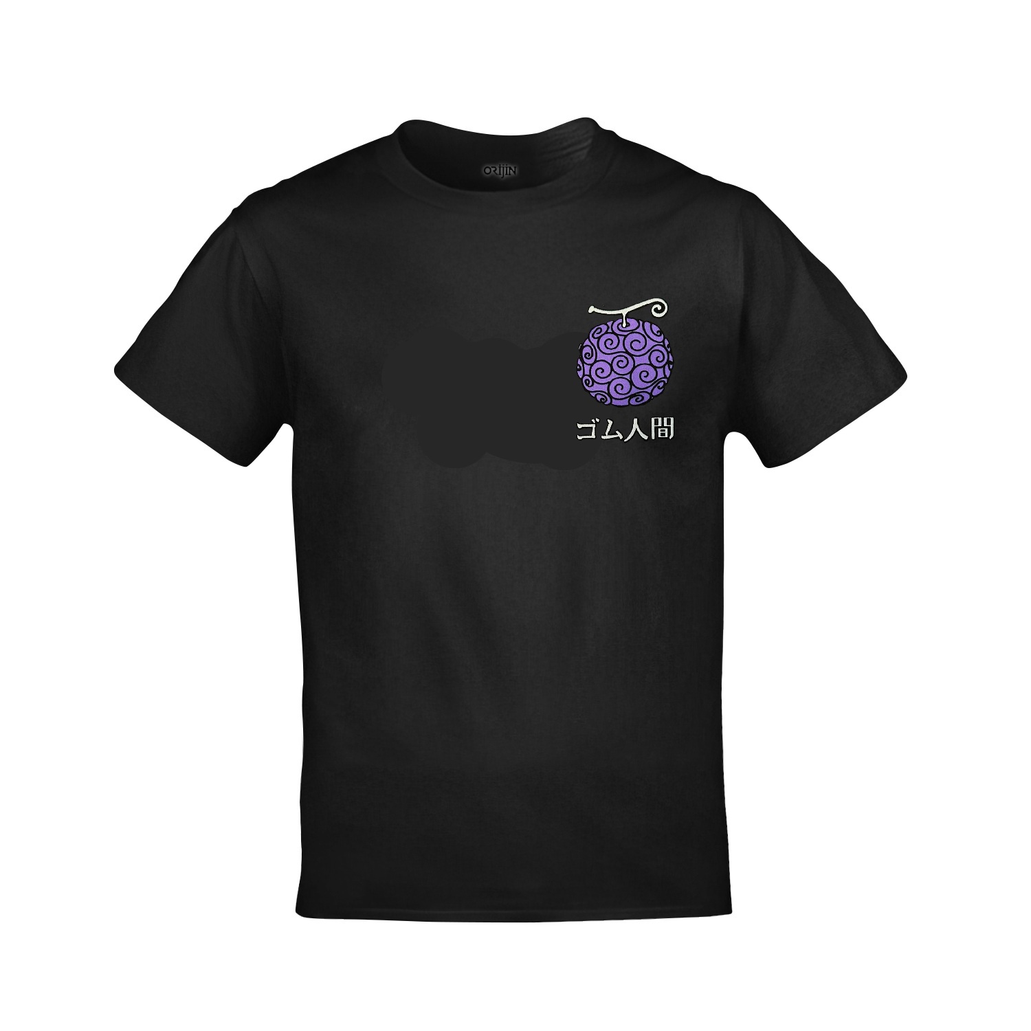 One Piece Luffy Gear 5 Gomu Gomu No Mi Ön Arka Baskılı Unisex Siyah Tshirt