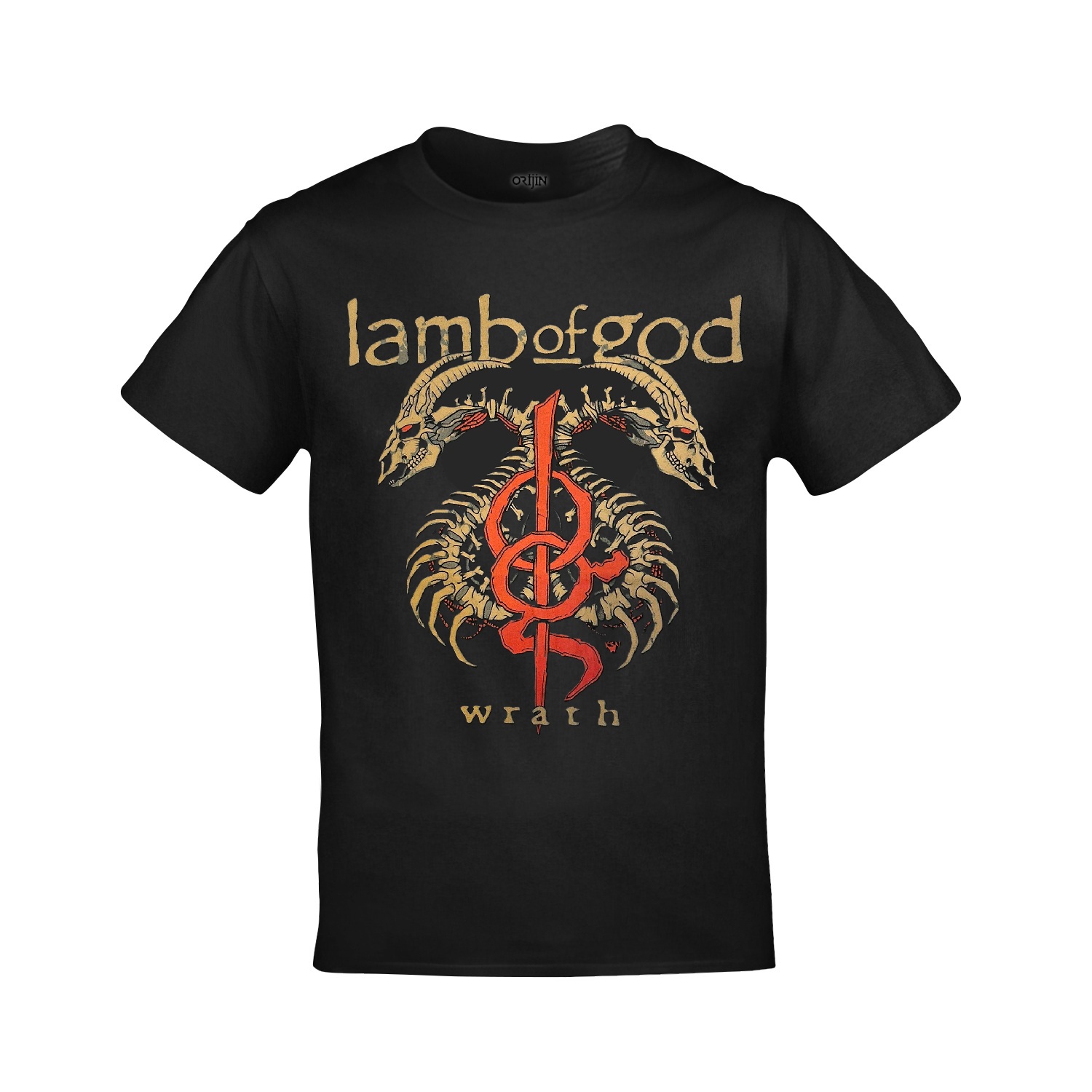 Lamb of God Wrath Ön Arka Baskılı Unisex Siyah Tshirt