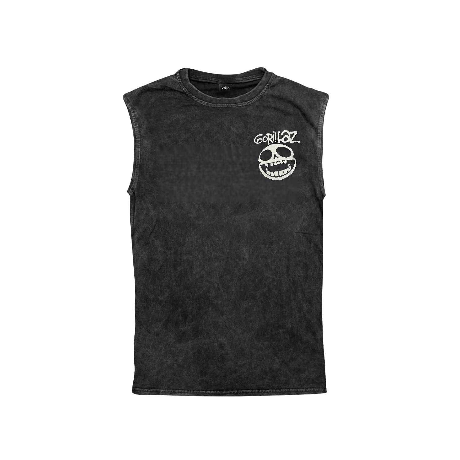 Gorillaz The Now Now Ön Arka Baskılı Unisex Yıkamalı Oversize Vintage Atlet Kolsuz Tshirt