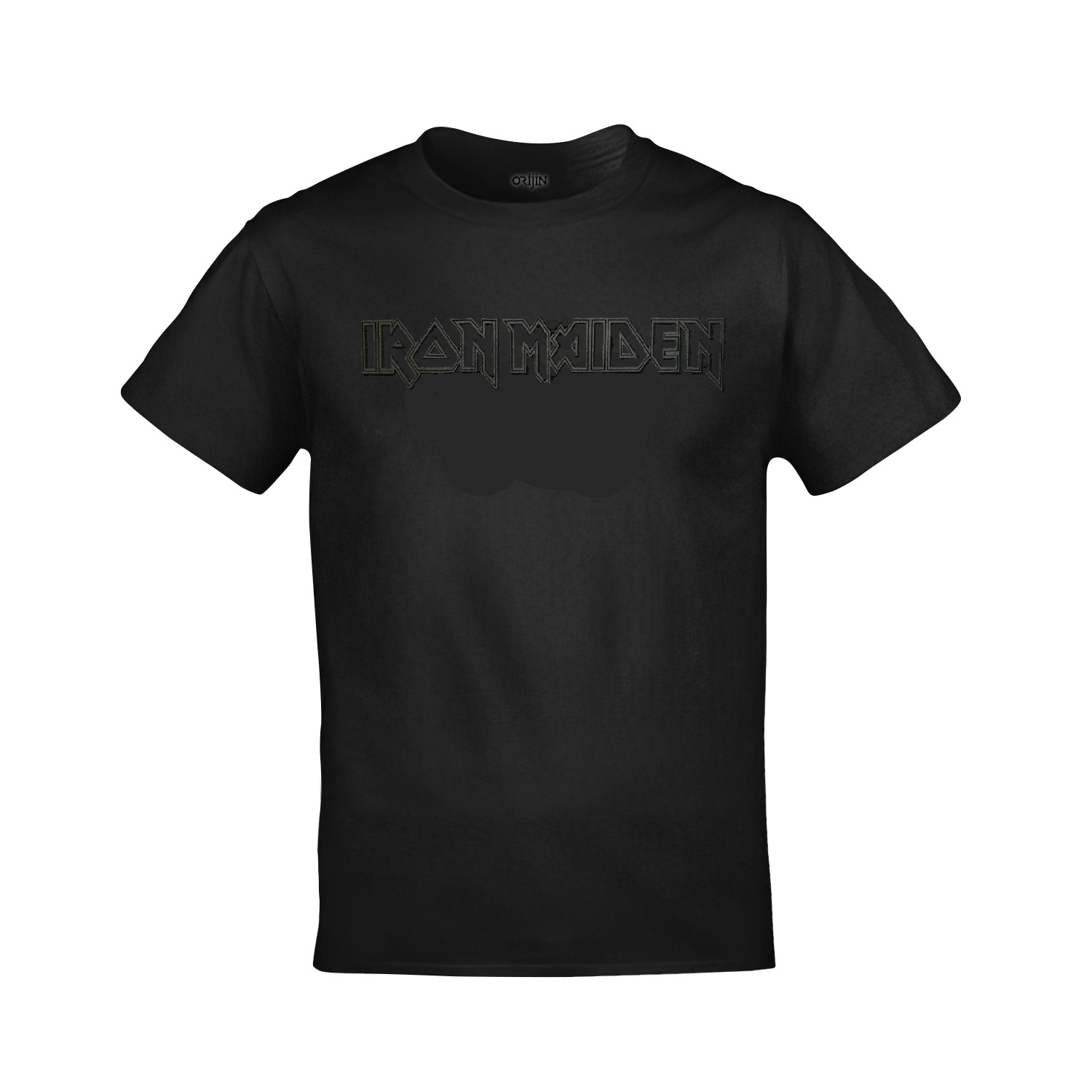 Iron Maiden Yazı Baskılı Unisex Siyah Tshirt