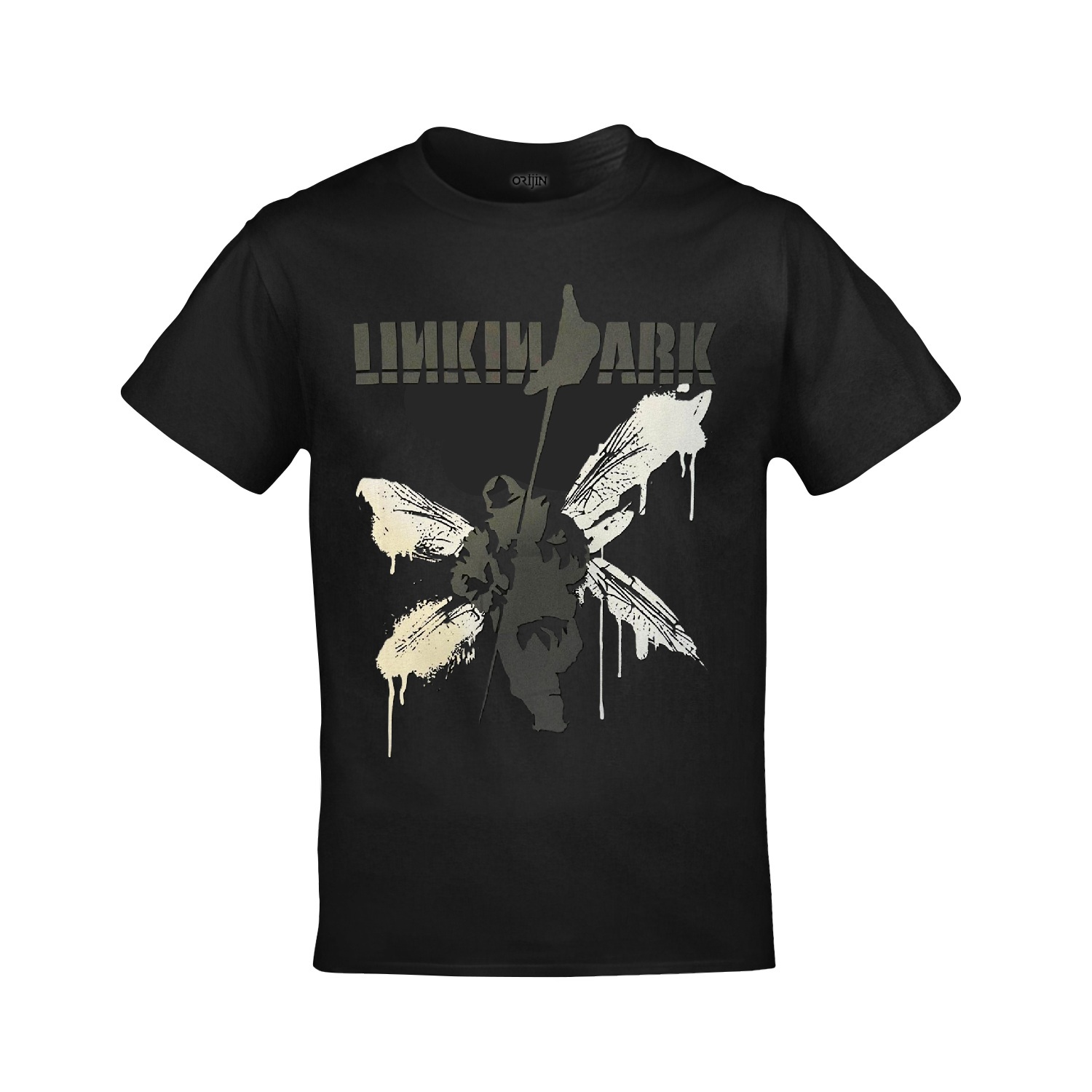 Linkin Park Hybrid Theory and Meteora Ön Arka Baskılı Unisex Siyah Tshirt