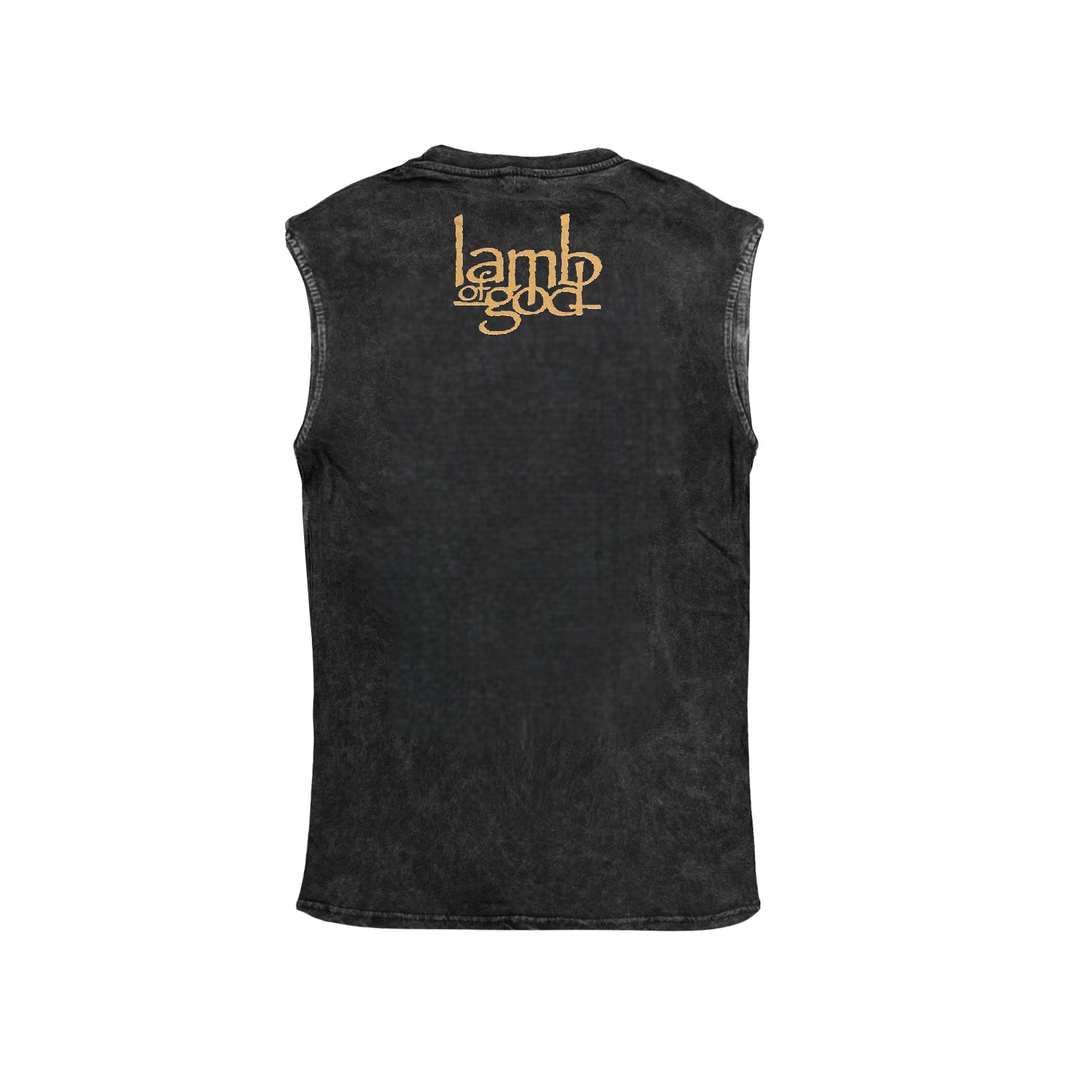Lamb of God Wrath Ön Arka Baskılı Yıkamalı Oversize Vintage Kolsuz Tshirt Atlet