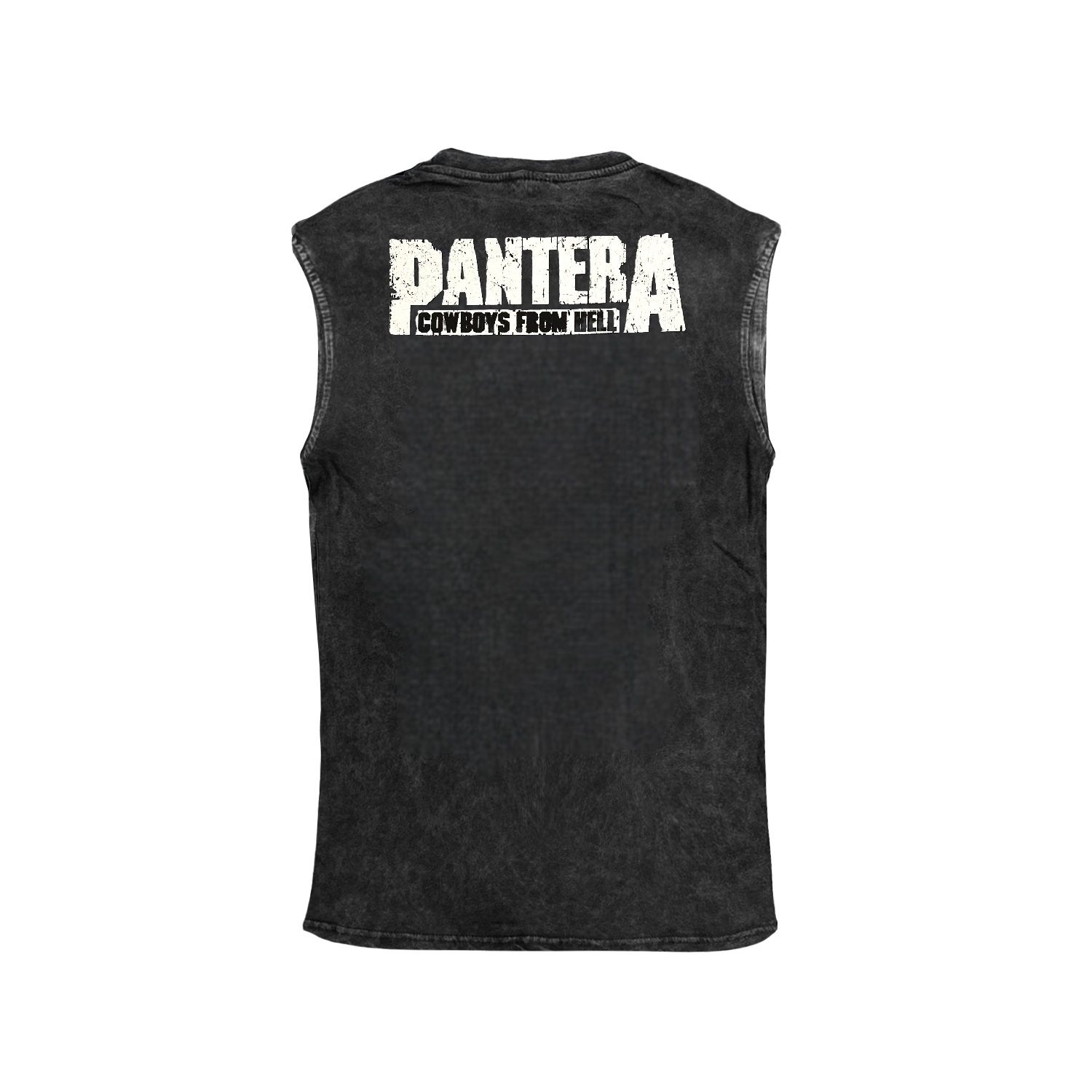 Pantera Cowboys From Hell Ön Arka Baskılı Yıkamalı Oversize Vintage Kolsuz Tshirt Atlet
