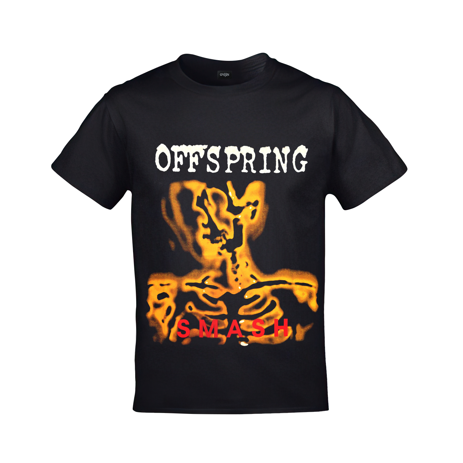 Offspring Smash Ön Arka Baskılı Unisex Siyah Tshirt