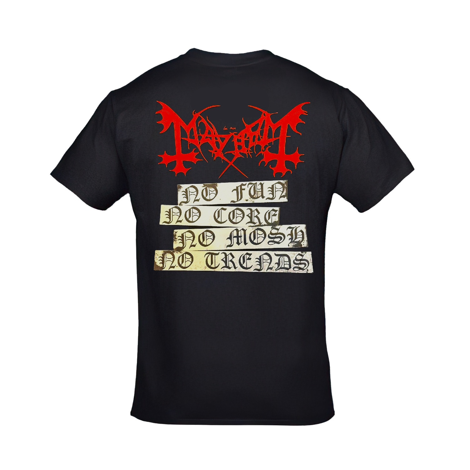 Mayhem Deathcrush Ön Arka Baskılı Unisex Siyah Tshirt