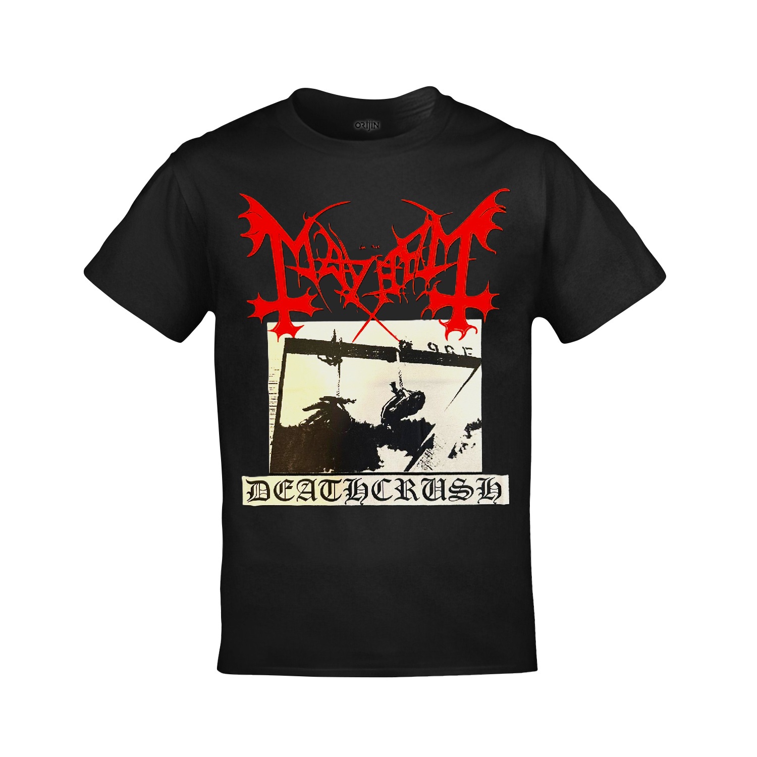 Mayhem Deathcrush Ön Arka Baskılı Unisex Siyah Tshirt