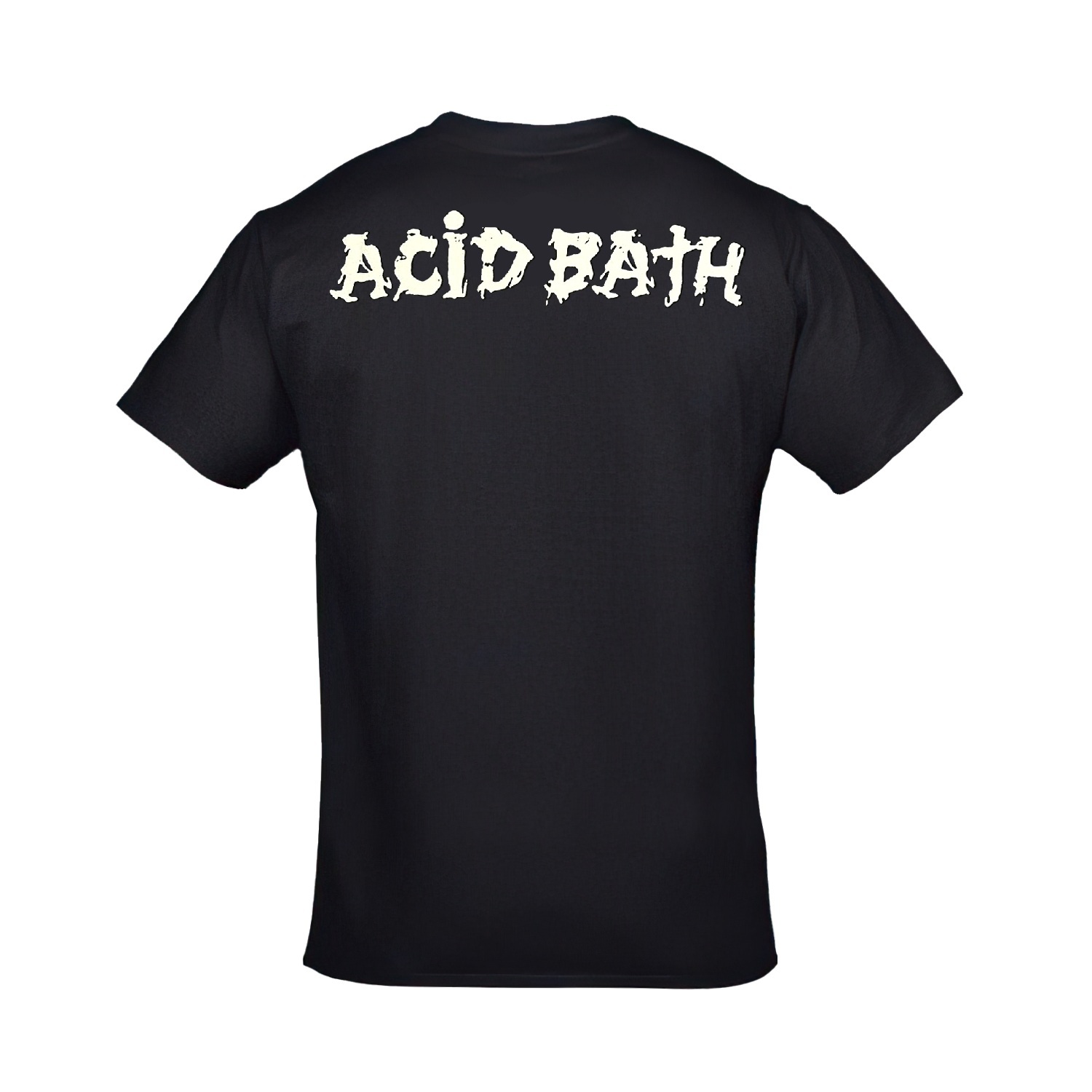 Acid Bath Clown Skull Ön Arka Baskılı Unisex Siyah Tshirt